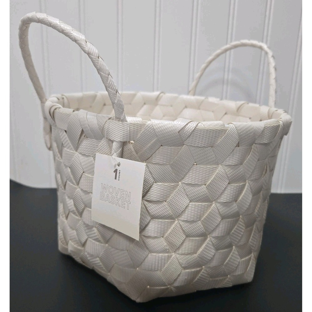 Target Woven Basket With Handles Cream Off-White, Gift, Storage